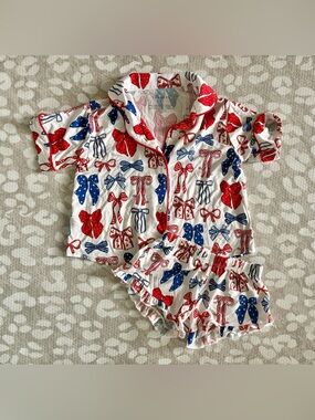 In My Jammers 3T 4th of July bow pajamas